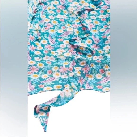 CITY CHIC Lidia Ruffle Disty Swirl Print Top. 20. NWT. - Picture 8 of 15